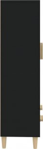 vidaXL Wysoka szafka, czarna, 70x31x115 cm, materiał drewnopochodny 8
