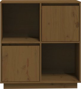 vidaXL Szafka, miodowy brąz, 74x35x80 cm, lite drewno sosnowe 6
