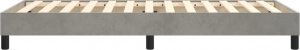 vidaXL Łóżko kontynentalne, jasnoszare, 100x200 cm, obite aksamitem 6