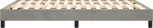 vidaXL Łóżko kontynentalne, jasnoszare, 140x200 cm, obite aksamitem 6