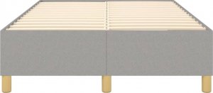 vidaXL Łóżko kontynentalne, jasnoszare, obite tkaniną, 120x200 cm 5