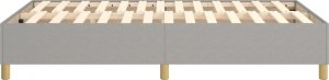 vidaXL Łóżko kontynentalne, jasnoszare, obite tkaniną, 120x200 cm 6