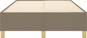 vidaXL Łóżko kontynentalne, kolor taupe, obite tkaniną, 120x200 cm 5