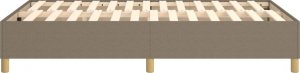 vidaXL Łóżko kontynentalne, kolor taupe, obite tkaniną, 120x200 cm 6