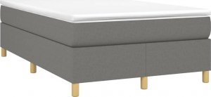 vidaXL Łóżko kontynentalne, ciemnoszare, obite tkaniną, 120x200 cm 3