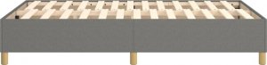 vidaXL Łóżko kontynentalne, ciemnoszare, obite tkaniną, 120x200 cm 6
