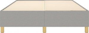 vidaXL Łóżko kontynentalne, jasnoszare, obite tkaniną, 140x200 cm 5
