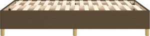 vidaXL Łóżko kontynentalne, ciemnobrązowe, obite tkaniną, 120x200 cm 6