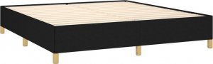 vidaXL Łóżko kontynentalne, czarne, tapicerowane tkaniną, 160x200 cm 4