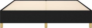 vidaXL Łóżko kontynentalne, czarne, tapicerowane tkaniną, 160x200 cm 5