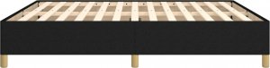 vidaXL Łóżko kontynentalne, czarne, tapicerowane tkaniną, 160x200 cm 6