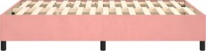 vidaXL Łóżko kontynentalne, różowa, 120x200 cm, tapicerowana aksamitem 6