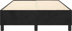 vidaXL Łóżko kontynentalne, czarne, obite aksamitem, 120x200 cm 5