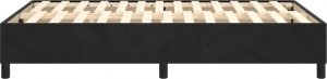 vidaXL Łóżko kontynentalne, czarne, obite aksamitem, 120x200 cm 6