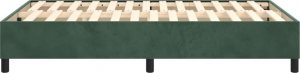 vidaXL Łóżko kontynentalne, ciemnozielona, 120x200 cm, obite aksamitem 6