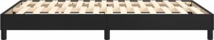 vidaXL Łóżko kontynentalne, czarne, obite sztuczną skórą, 120x200 cm 6