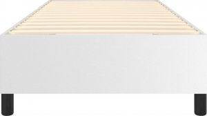 vidaXL Łóżko kontynentalne, białe, 100x200 cm, obite sztuczną skórą 5
