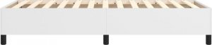 vidaXL Łóżko kontynentalne, białe, 100x200 cm, obite sztuczną skórą 6