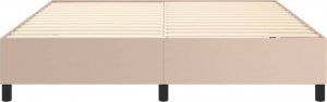 vidaXL Łóżko kontynentalne, cappuccino, 160x200cm obite sztuczną skórą 5