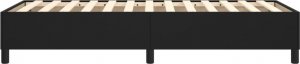 vidaXL Łóżko kontynentalne, czarne, obite sztuczną skórą, 80x200 cm 6