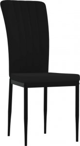 vidaXL Krzesła stołowe, 2 szt., czarne, obite aksamitem 3