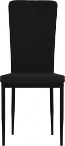 vidaXL Krzesła stołowe, 2 szt., czarne, obite aksamitem 4