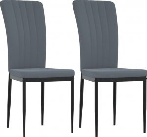 vidaXL krzesła stołowe, 2 szt., ciemnoszare, aksamitne 2