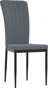 vidaXL krzesła stołowe, 2 szt., ciemnoszare, aksamitne 3