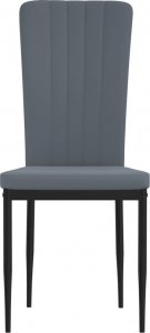 vidaXL krzesła stołowe, 2 szt., ciemnoszare, aksamitne 4