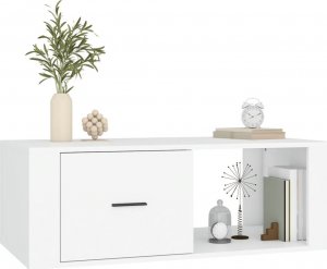 vidaXL Stolik kawowy, biały 100x50,5x35 cm, materiał drewnopochodny 4