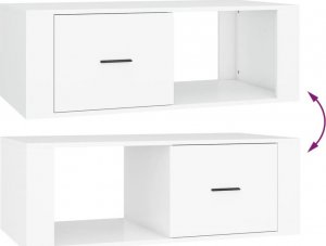 vidaXL Stolik kawowy, biały 100x50,5x35 cm, materiał drewnopochodny 8