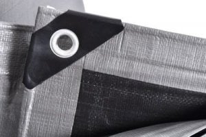 Plandeka Wimar Plandeka 260g 5x8 srebrno-czarna - plandeka samochodowa, budowlana, ogrodowa, na taras 2