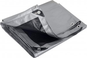 Plandeka Wimar Plandeka 260g 5x8 srebrno-czarna - plandeka samochodowa, budowlana, ogrodowa, na taras 3