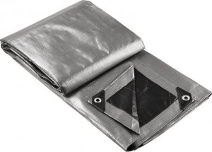 Plandeka Wimar Plandeka 260g 5x8 srebrno-czarna - plandeka samochodowa, budowlana, ogrodowa, na taras 6