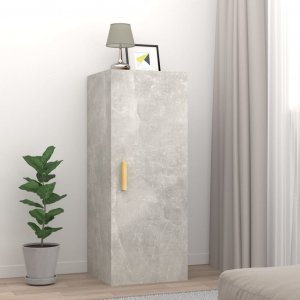 vidaXL Szafka wisząca, szarość betonu, 34,5x34x90 cm 1