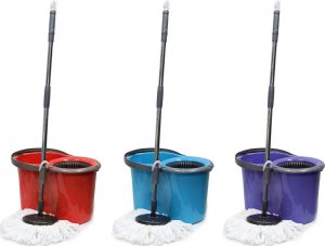 Mop Leifheit Mop obrotowy Classic z kijem teleskopowym w zestawie z wiadrem 19L Planet UP613 5