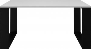 Topeshop STOLIK KAWOWY ŁAWA SALON LOFT MODERN BIEL CZERŃ 5