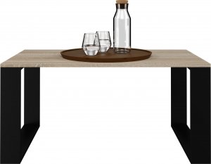 Topeshop STOLIK KAWOWY ŁAWA SALON LOFT MODERN DĄB SONOMA CZERŃ 4