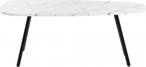 Beliani Stolik kawowy efekt marmuru biało-czarny BIDDLE! 3