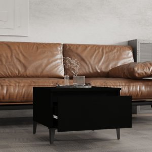 vidaXL Stolik boczny, czarny, 50x46x35 cm, materiał drewnopochodny 3