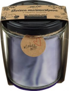 e-commerce MIA BOX Świeca sojowa marmurkowa o zapachu Lawendy 240g 1