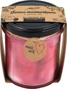 e-commerce MIA BOX Świeca sojowa marmurkowa o zapachu Róży 240g 1