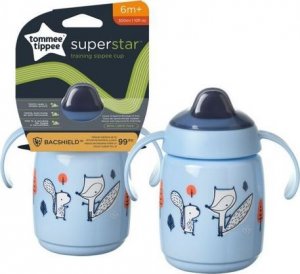 Tommee Tippee 478221 KUBEK SUPERSTAR Z UCHWYTAMI 300ML 6+ NIEBIESKI 1