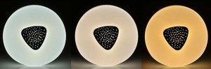Lampa sufitowa Polux Plafon LAMPA sufitowa DIAMOND 313508 natynkowa OPRAWA geometryczna LED 36W 3000K - 6500K łazienkowa biała 4