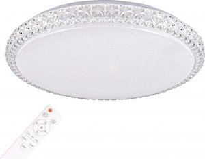 Lampa sufitowa Polux Plafon LAMPA sufitowa IRINA 310767 Polux glamour OPRAWA okrągła LED 36W 2700-6500K z efektem gwiazd biały 3