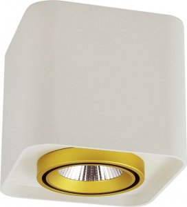 Lampa sufitowa Polux LAMPA sufitowa XENO 312013 Polux metalowa OPRAWA kostka LED 15W 3000K biała złota 1