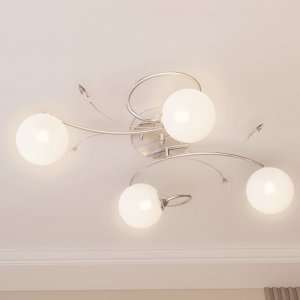 Lampa sufitowa vidaXL Lampa sufitowa, okrągłe szklane klosze, 4 żarówki LED, G9 3
