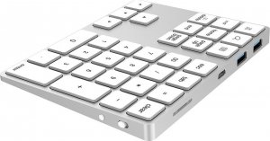 Klawiatura HDWR Bezprzewodowa aluminiowa klawiatura numeryczna z Bluetooth, 2x HUB USB  typerCLAW BN110 5