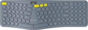 Klawiatura Delux Bezprzewodowa klawiatura ergonomiczna Delux GM903CV BT+2.4G (szara) 1