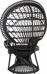 Beliani Fotel paw rattanowy czarny EMMANUELLE! 5